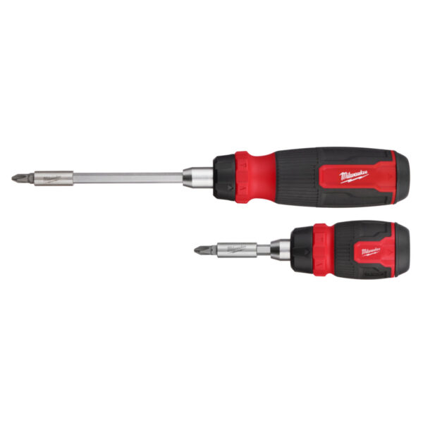 MILWAUKEE RATCHETING MULTI-BIT SCREWDRIVER - 2 PC RATCHETING AND COMPACT RATCHETING MULTI-BIT SCREWDRIVER KIT - 4932492811