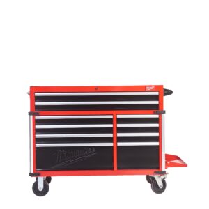 MILWAUKEE TOOLGUARD 46″ / 117 CM HIGH CAPACITY 10-DRAWER STEEL STORAGE ROLLING CABINET - 4932478852