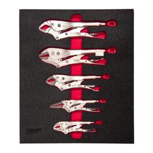 MILWAUKEE TORQUE LOCK LOCKING PLIERS SET FOAM INSERT - 5 PC LOCKING PLIER FOAM INSERT SET - 4932493634