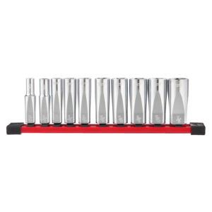 MILWAUKEE ⅜″ DRIVE CHROME SOCKET SET - 4932492510